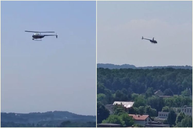 Helikopter krąży nad Rybnikiem. Coś się stało?, Rybnik.com.pl/Facebook