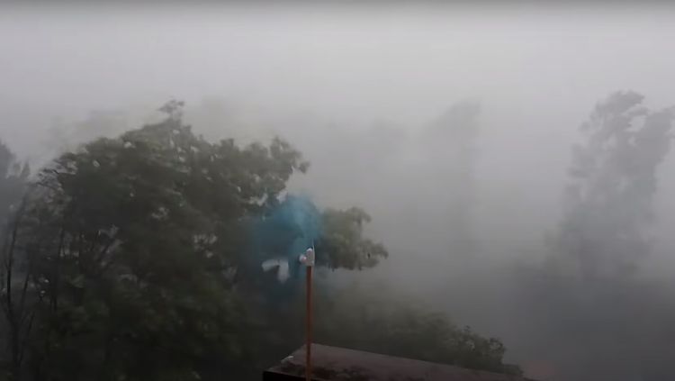 Nawałnica nad Rybnikiem. Wiatr uginał całe drzewa. Tak to wyglądało na Dworcowej (wideo), YouTube/Grzegorz Jakubczyk