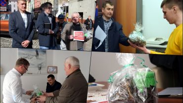 Rolnicy odwiedzili biura rybnickich polityków. Przynieśli „prezenty”